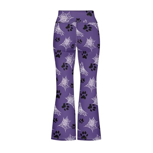 YEXIATODO Leggings for Girls Kids Animal Print Bell Bottoms Flare Yoga Pants Athletic Pants2