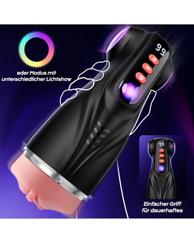 Masturbator Sex Spielzeug für die Männer, Masturbieren für Männer mit 3 Liner Abnehmbare, APP Masturbatoren mit 9 Vibration und 9 Saugen Taschenmuschi Sexspielzeug Maschinen & Geräte – Bild 7