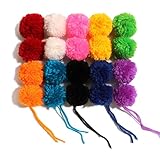 20 Pcs Large Yarn Pom Poms-2 Inch Made to Order Acrylic Yarn Balls for Hats or Party Decorations-DIY Craft Pompoms (Mixed, 2ich)