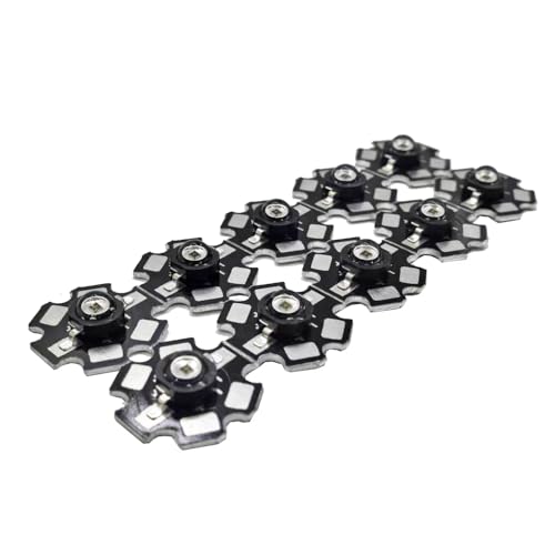 10 chips LED de alta potencia, 3 W, infrarrojos, 120 grados, infrarrojos, 940 nm, 400 mA, 500 mA, CC 1,4 V-1,6 V, 3 W, SMD COB, diodo emisor de luz con placa de 20 mm para bricolaje