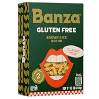 Banza Brown Rice Rotini - Gluten-Free Pasta Made in Italy - Non-GMO, 10oz - Classic Texture, Perfect for Leftovers