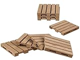 Material: madera natural Bada Bing Juego de 8 posavasos de paletas en miniatura de madera, decoración de cristal, 53