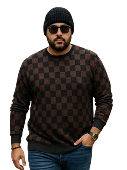 austivo Men Checks Winter Sweater-picture-23