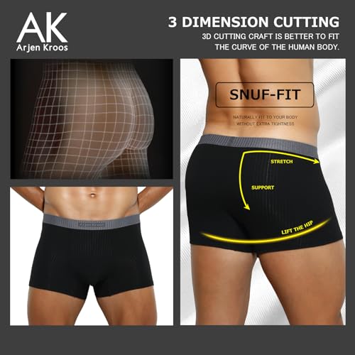 Arjen Kroos Men's Trunks Underwear 4 Pack Moisture-Wicking Cotton Boxer Briefs Underpants3