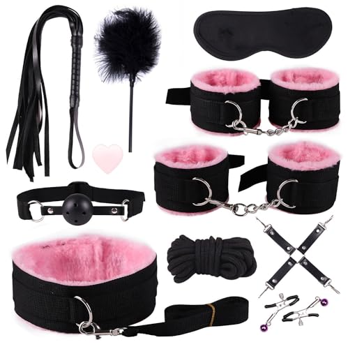 Ensemble de fitness en cuir noir 10 pièces de haute qualité