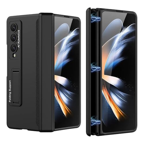 Image of TechTrendz Magnetic Case for Samsung Galaxy Z Fold 4 Case Hinge Coverage Protective Case with Built-in Kickstand PC All-Inclusive Shockproof Cover (Plastic | Black)