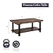 Alaterre Furniture Pomona Coffee Table with Storage Shelf-Industrial Modern Metal, Solid Wood, and Easy Assembly Farmhouse Living Room Furniture, 42-Inch, Rustic Natural