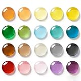 KEYDUACU 20-Color Mini Glass Fridge Magnets, Colorful Cute Magnets, Perfect for Offices, Kitchens, Lockers, and Classrooms