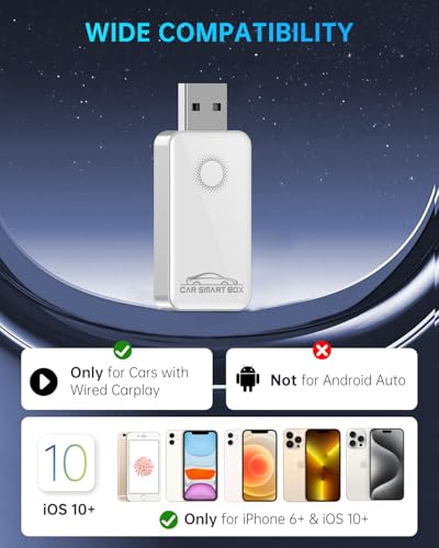 Adaptateur CarPlay sans fil iPhone iOS boîtier de conversion Bluetooth automobile