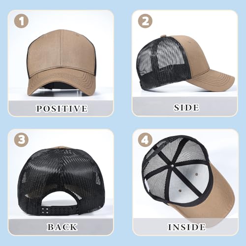 Image of 6Pack Unisex Vintage Washed Cotton Baseball Cap Soft Unconstructed Plain Blank Adjustable Size Dad Hat