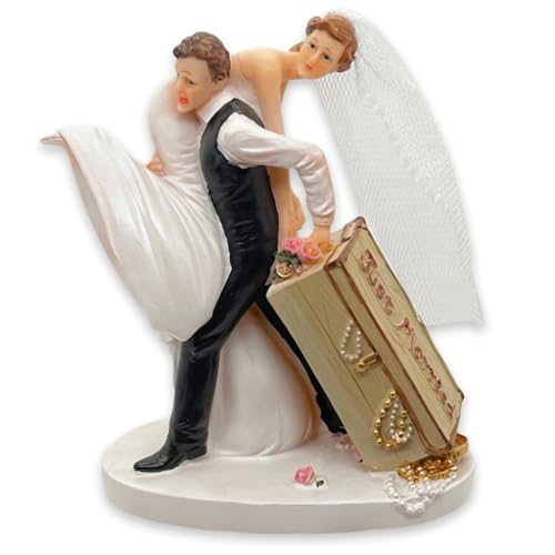 Figurine de gâteau de mariage - Couple de mariés - Décoration de gâteau de mariage - Cake-topper - Figurine de couple de mariés Wedding mariage (avec...