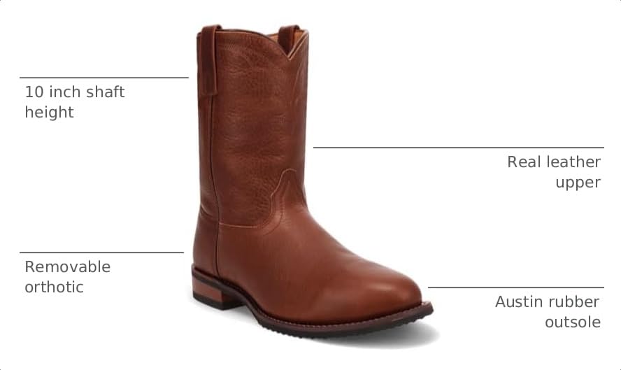Image of Laredo Mens Vaughn Round Toe Casual Boots Knee High - Brown
