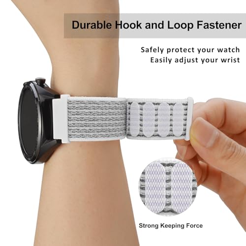Image of WOCCI Adjustable Nylon Sport Watch Bands with Hook and Loop Fastener, Quick Release Watch Straps for Men and Women, Band Width 18mm 20mm 22mm