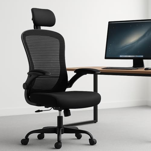 Cadeira de Escritório Ergonômica Giratória, Confortável, com Elev...