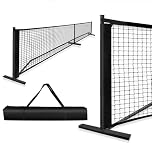 Pickleball Net, 22FT Regulation Size Portable Pickleball Net,18-Ply PE Nets, System with Carrying Bag for Outdoor Indoor Driveway Game