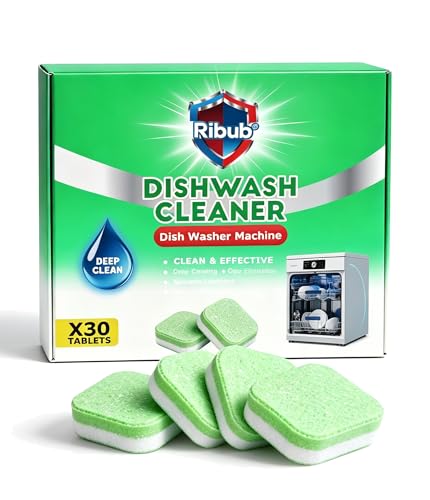 Ribub Dishwasher Cleaner Tablets, 30 Pack...