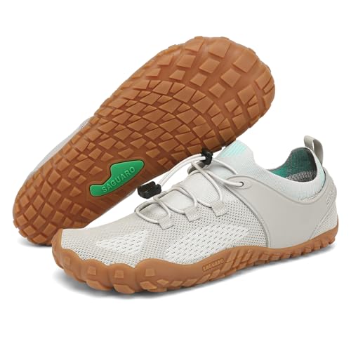 SAGUARO Barfußschuhe Herren Barfuss Schuhe Damen Knit Barfussschuhe rutschfest Zehenschuhe Barfuß...
