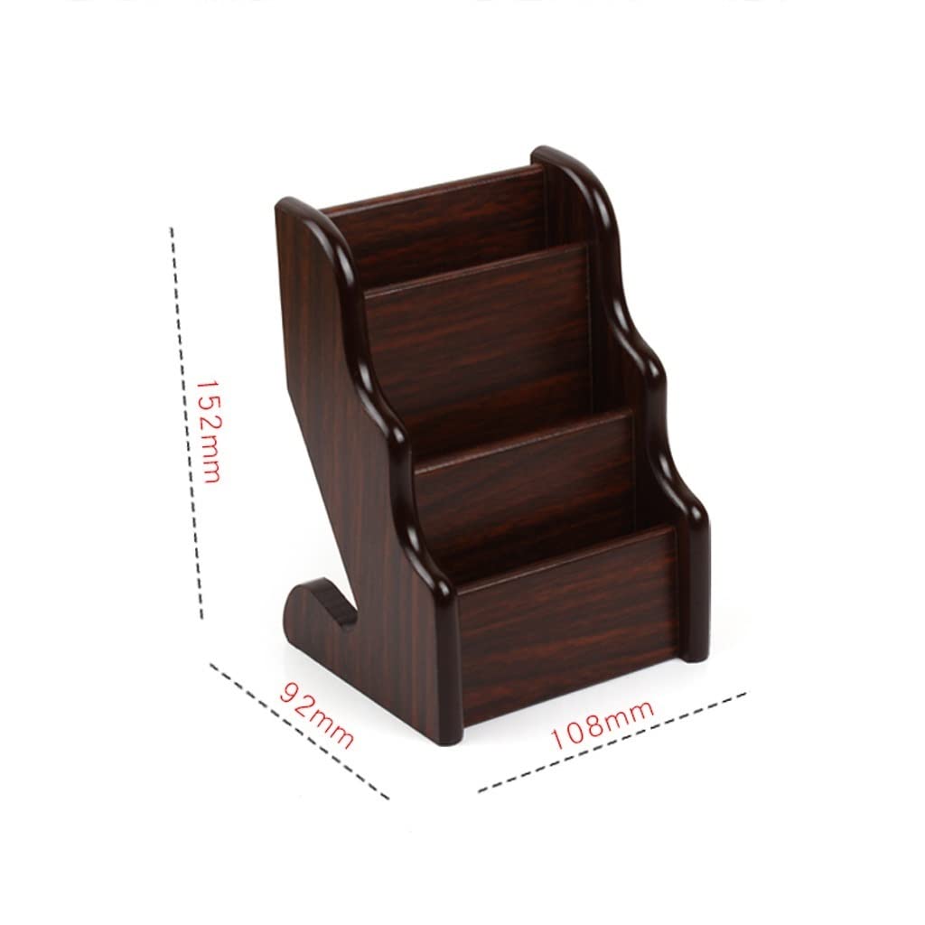 Visitenkartenhalter aus Holz, mehrschichtig, Visitenkartenbox zum Platzieren von Visitenkarten, dreilagiger Visitenkartenhalter, Visitenkartenhalter, Clip, Visitenkartenbuch, Kartenhalter (B)