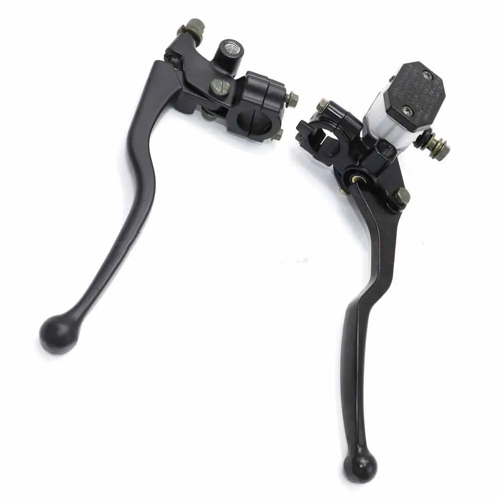Dźwignie hamulca motocykla Zestaw pompy hamulcowej motocykla GN125 GS125 HJ125 Przednia prawa dźwignia sprzęgła Pompa główna Tylny układ tarczowy(Black 1pcs)