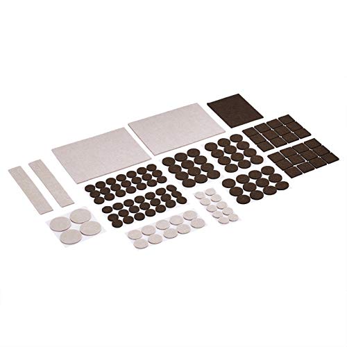 Preisvergleich Produktbild AmazonBasics - Möbelgleiter aus Filz, Beige und Braun, 133-teiliges Set