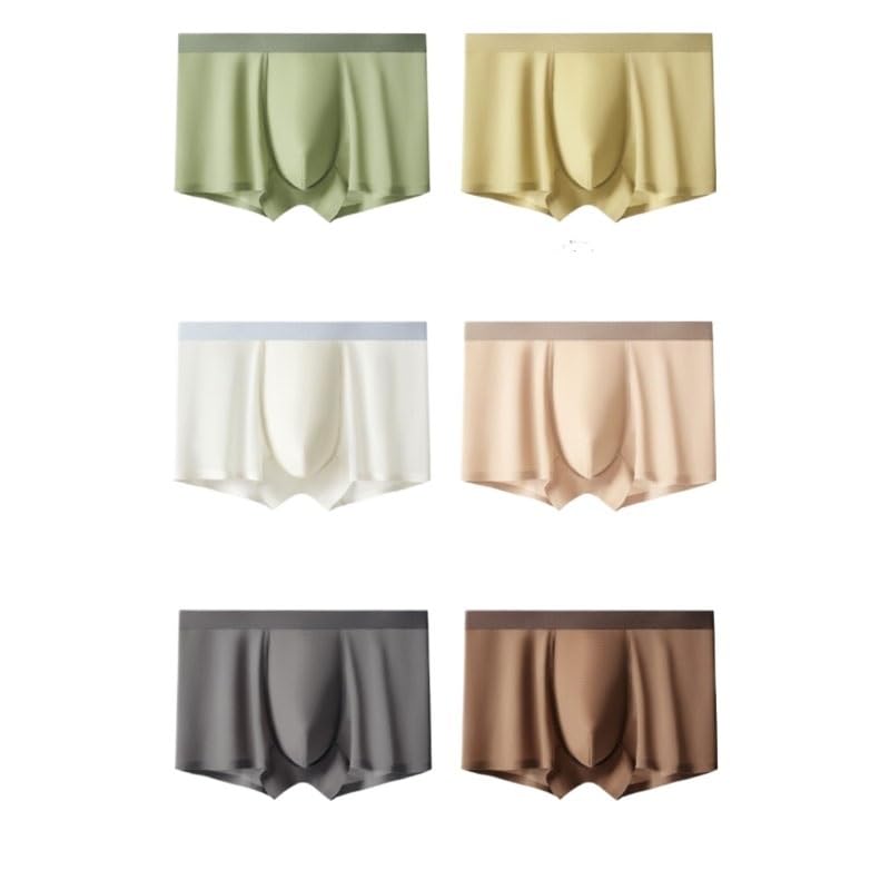 Seamless Ice Silk Mens Underwear Mid Waist Quick drying Boxer Pants
