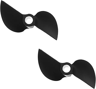 Fielect RC Boat CCW Propeller 4.76mm Shaft 2 Vanes 42mm P42mm Fan Shape Pastic Black Rotating Propeller Props for RC Boat 2pcs