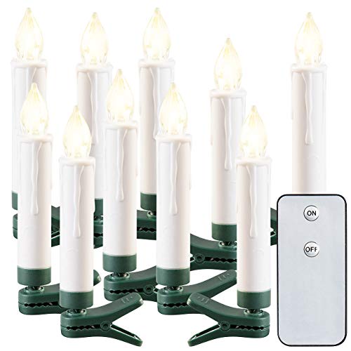 Lunartec Christbaum-Kerze: LED-Outdoor-Weihnachtsbaum-Kerzen,...