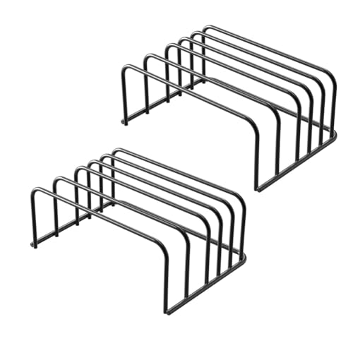 Qezodsx Cutting Board Storage Organizer, [2-Pack] Holder Rack for Baking Sheets, Cookie Pans, and Cooling Trays