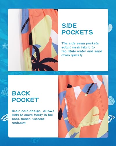 Image of SURF CUZ Boys Swim Trunks Toddler Swim Shorts UPF 50+ Bathing Suit for Boy Swimsuit Quick Dry Mesh Beach Boardshorts Swimwear