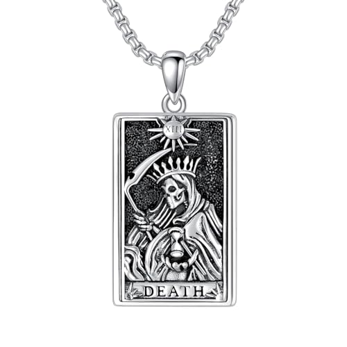 Collier Santa Muerte argent 925 idée cadeau anniversaire original pour homme et femme