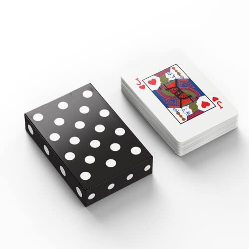 Polka Dotted Playing Cards - Premium Patterned Deck Of Cards - Uniquely Illustrated Playing Card Decks For Kids - Ideal For Poker, Card, And Table Game(Black And White) #TOP2