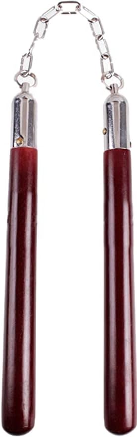 Wooden Nunchaku for Martial Arts (Brown, Bruce Lee 818)
