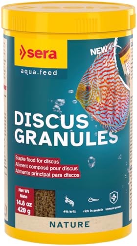Sera Discus Granules 1000ml (14,8 fl oz) | Main Feed for All Discus & Ornamental Fish | Rich in Aquatic Proteins & Minerals | No Dyes or Preservatives | Boosts Growth