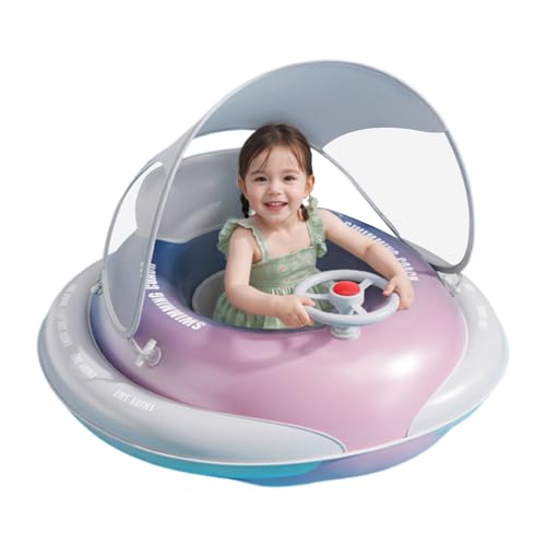 Flotador hinchable para niños – Flotador para piscina – Asiento flotante de natación con trompeta para niños