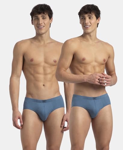 Image of Jockey 8035 Men's Super Combed Cotton Solid Brief with Ultrasoft Concealed Waistband (Pack of 2)