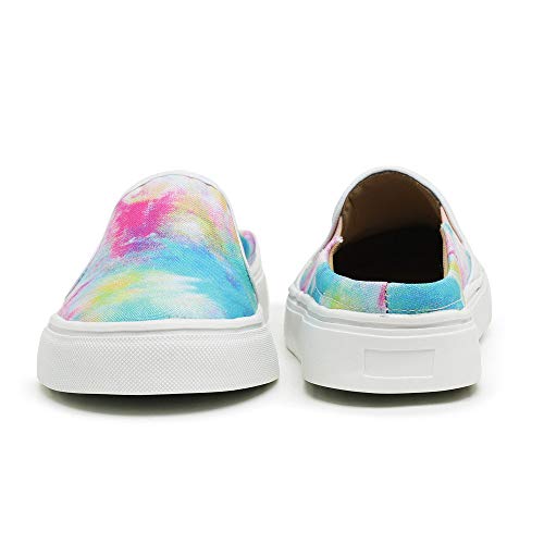 Tênis Mule Feminino Slip On Calcanhar Aberto Babuche Floral Cor:Tie Dye;tamanho:37