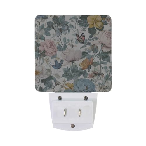 Lámpara de noche con sensor automático y diseño floral miniatura 6
