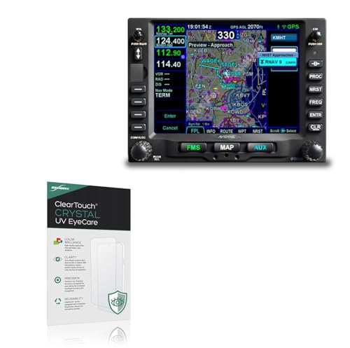 BoxWave Screen Protector Compatible With Avidyne IFD540 - ClearTouch Crystal Anti-UV EyeCare (2-Pack), Filters out Harmful Blue Light Reduce Fatigue