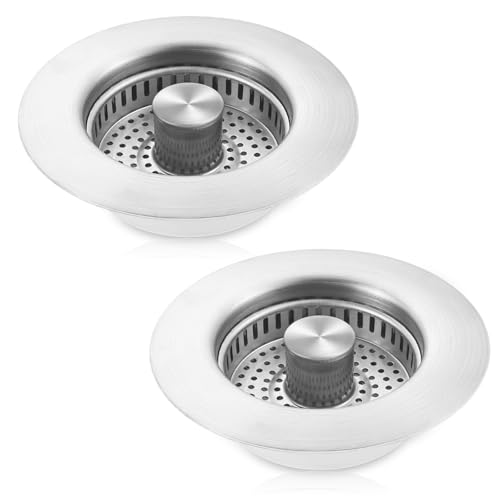 Colador universal para fregadero 3 en 1 acero inoxidable 2 pack