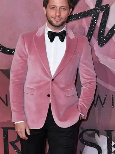 Velvet Blazer Jacket Two Button Lapel Casual Suit Men's Wedding Business Party Coat Fashion Slim Tuxedo2