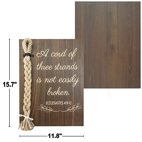 Siyoriot A Cord Of Three Strands Wedding Sign, Bible Cross Wedding Unity Sign, Tie The Knot Ceremony - Strand Of Three Cords Sign Ecclesiastes 4:9-12 #TOP5