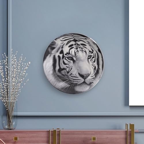 Plato Decorativo de Porcelana White Tiger 7 pulgadas miniatura 5