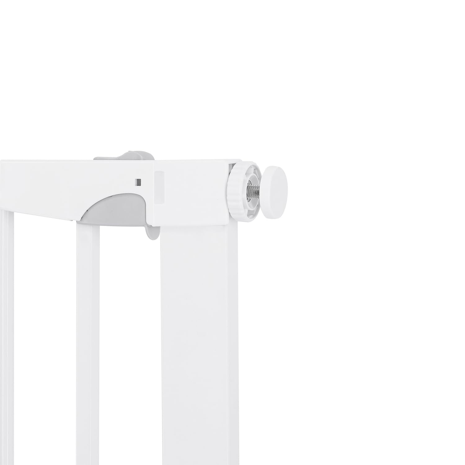 Barrera para Puerta y Escalera MoMi PAXI Plus, Extensible de 75 a 82 cm, Barrera de Seguridad para niño con 2 Extensiones de 7 y 14 cm Incluidas, a presión - Montaje sin taladrar