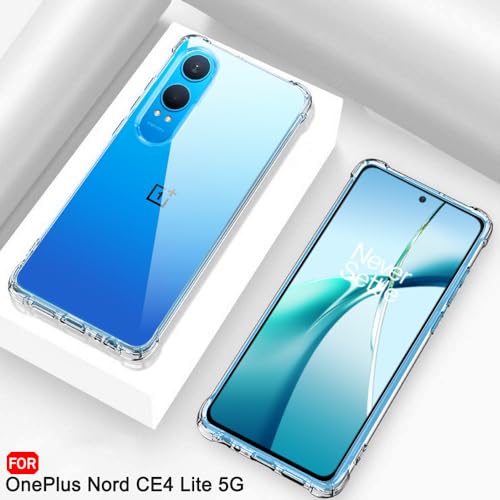 Image of TheGiftKart Crystal Clear Back Cover Case for OnePlus Nord CE 4 Lite 5G | Raised Bumps for Camera & Screen Protection | Ultra Clear Soft Silicone Back Case for OnePlus Nord CE4 Lite (TPU, Transparent)