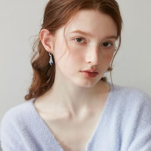 Infinity Celtic Knot Earrings 925 Sterling Silver Dangle Drop Leverback Earrings Birthstone Jewelry Gifts for Women2