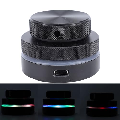 Drehknopf mit RGB-Licht, USB-C/2,4G/BT 3-Modus für Videobearbeitung, Musikwiedergabe und Helligkeitssteuerung Unter und Android