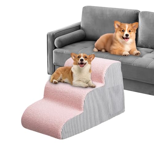 Hundetreppe - Weiche Haustierrampe mit waschbarem Bezug und stabilem Boden, rutschfestes Design hilft...