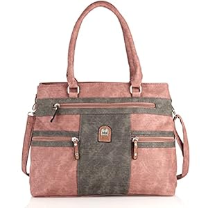 irisaa Handtas dames shopper middelgroot schoudertas multifunctionele hengseltas schoudertas met afneembare schouderriem en vele vakken