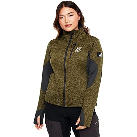 RevolutionRace Fusion Fleece für Damen, perfekt für Wanderungen und Outdoor-Abenteuer, Burnt Olive, XS Cover