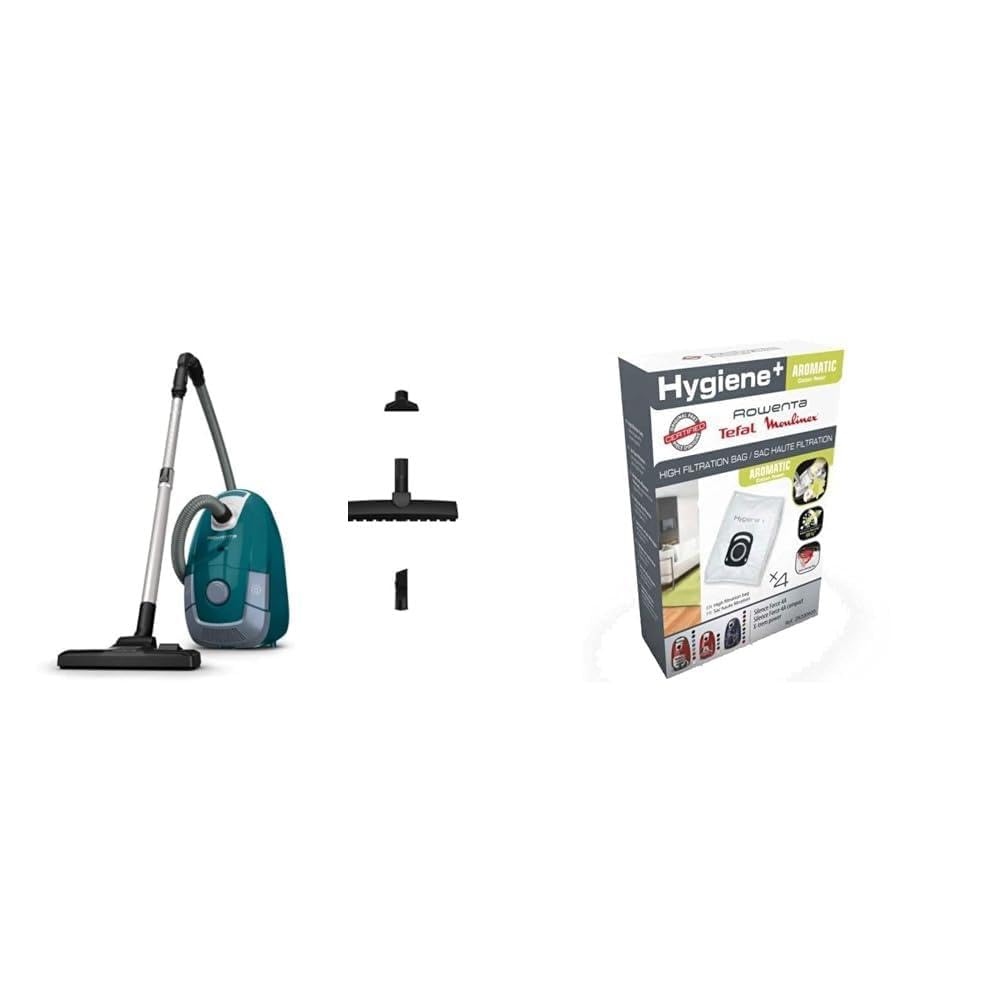 Aspirateur Rowenta Capacité XXL 4,5 L Moteur ÉCONOMIQUE 900 W Max Performant & Très Bien Accessoirisé Power XXL Aromatic